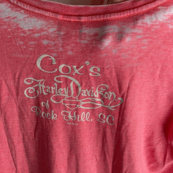 Harley-Davidson Burnout Peach 2 Wheels Move Your Soul-  soft, size Medium - Picture 5 of 5